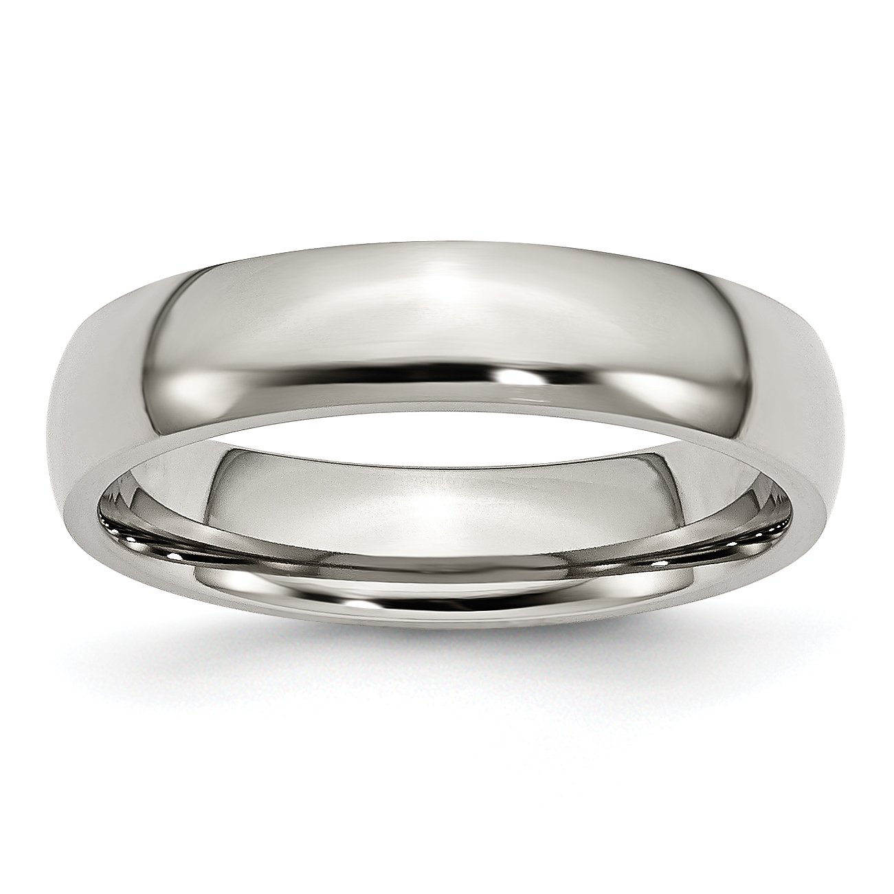 5mm Polished Stainless Steel Wedding Band Ring for Men - Durable & Hypoallergenic - Perfect for Weddings, Anniversaries & Everyday Wear