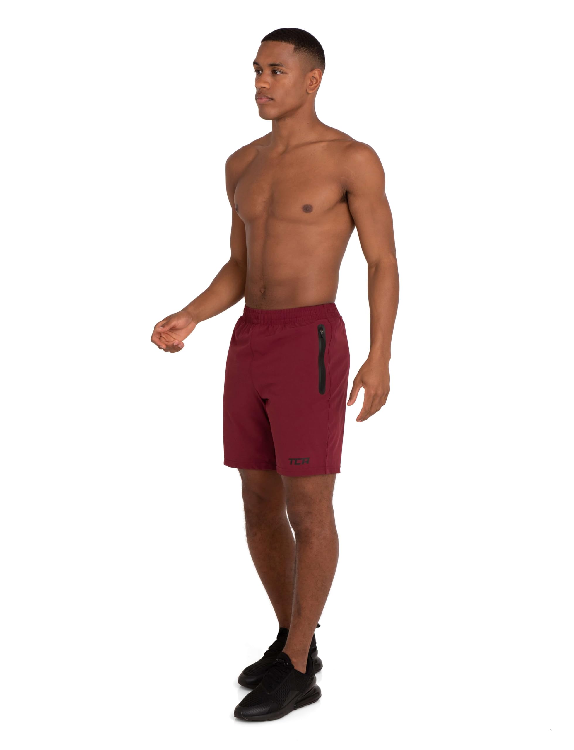 TCA Elite Tech Men's Gym Athletic Workout Running Shorts with Zipper Pockets - Lightweight Breathable Quick-Dry Training Shorts for Running, Basketball & Gym Workouts