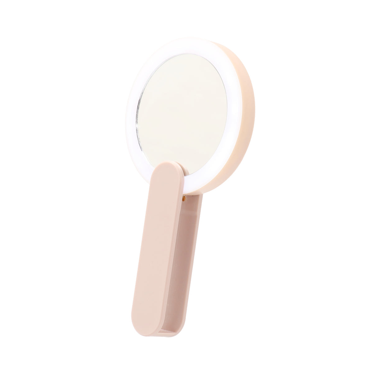 Blanche LED Compact Mirror - Portable Pink Makeup Mirror with Bright Light for Travel, Home, and On-the-Go Touchups