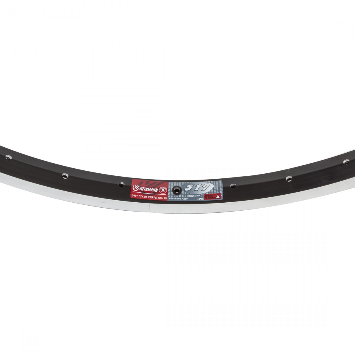 519 Weinmann 24-Inch Black Bicycle Wheel - Premium 36-Hole Rim for Road & Mountain Bikes - Perfect for Commuting, Touring & Off-Road Cycling