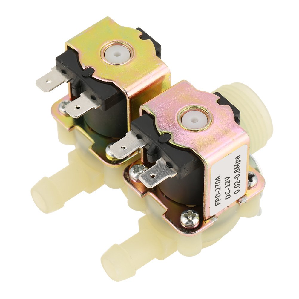 DN20 0.02-0.8Mpa 12V DC Electric Solenoid Valve - Normally Closed Water Valve (G3/4) for Washing Machine & Water Supply Systems | Perfect for Home Appliances, Irrigation & Plumbing Projects