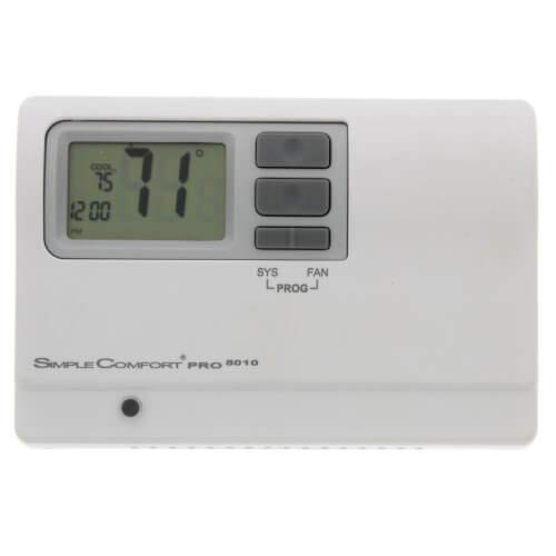 Smart Programmable Thermostat - SimpleComfort Pro 1H/1C/1HP Dual Power (Battery & Hardwired) for Home HVAC System - Perfect for Energy Savings & Temperature Control in Bedrooms, Living Rooms & Offices