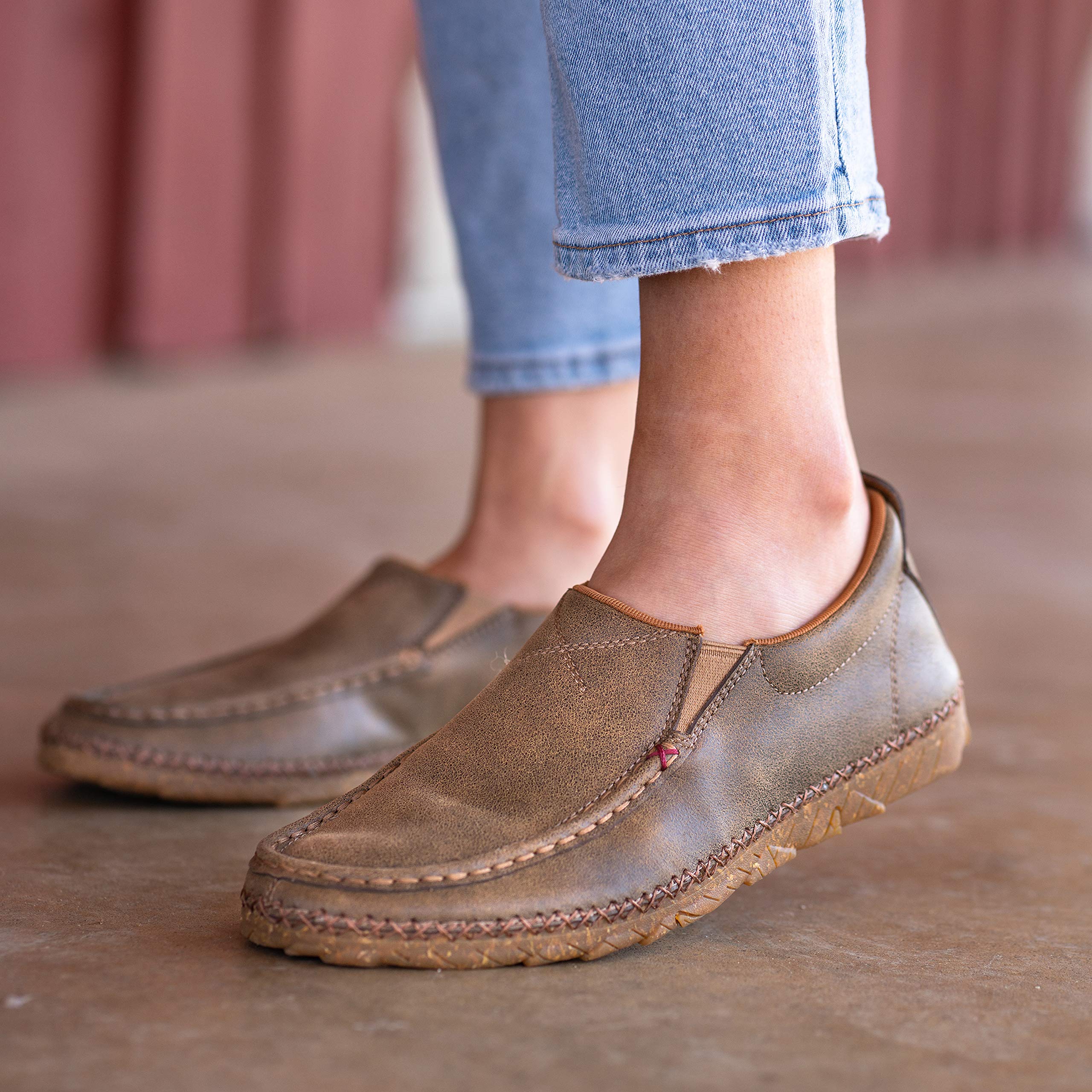Twisted X Women's Zero-X Moc Toe Boots - Comfortable & Lightweight Bomber Style for Outdoor Work, Hiking & Casual Wear (Size 11 M)