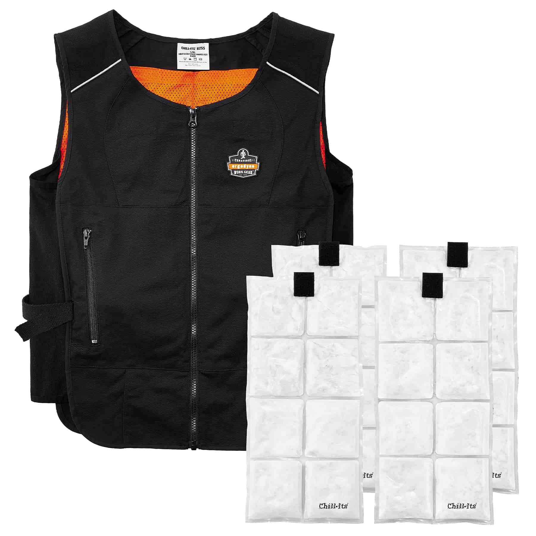 Ergodyne Unisex Lightweight Phase Change Cooling Vest with Rechargeable Ice Packs - Perfect for Outdoor Work, Sports & Heat Relief