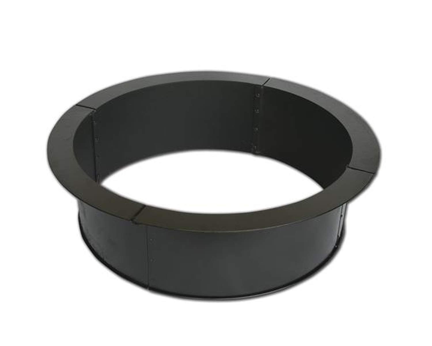 36 Inch Heavy Duty Fire Ring - Round Porcelain Coated Steel with Stainless Steel Hardware | Outdoor Camping, Backyard Bonfire, Patio Fire Pit Accessory