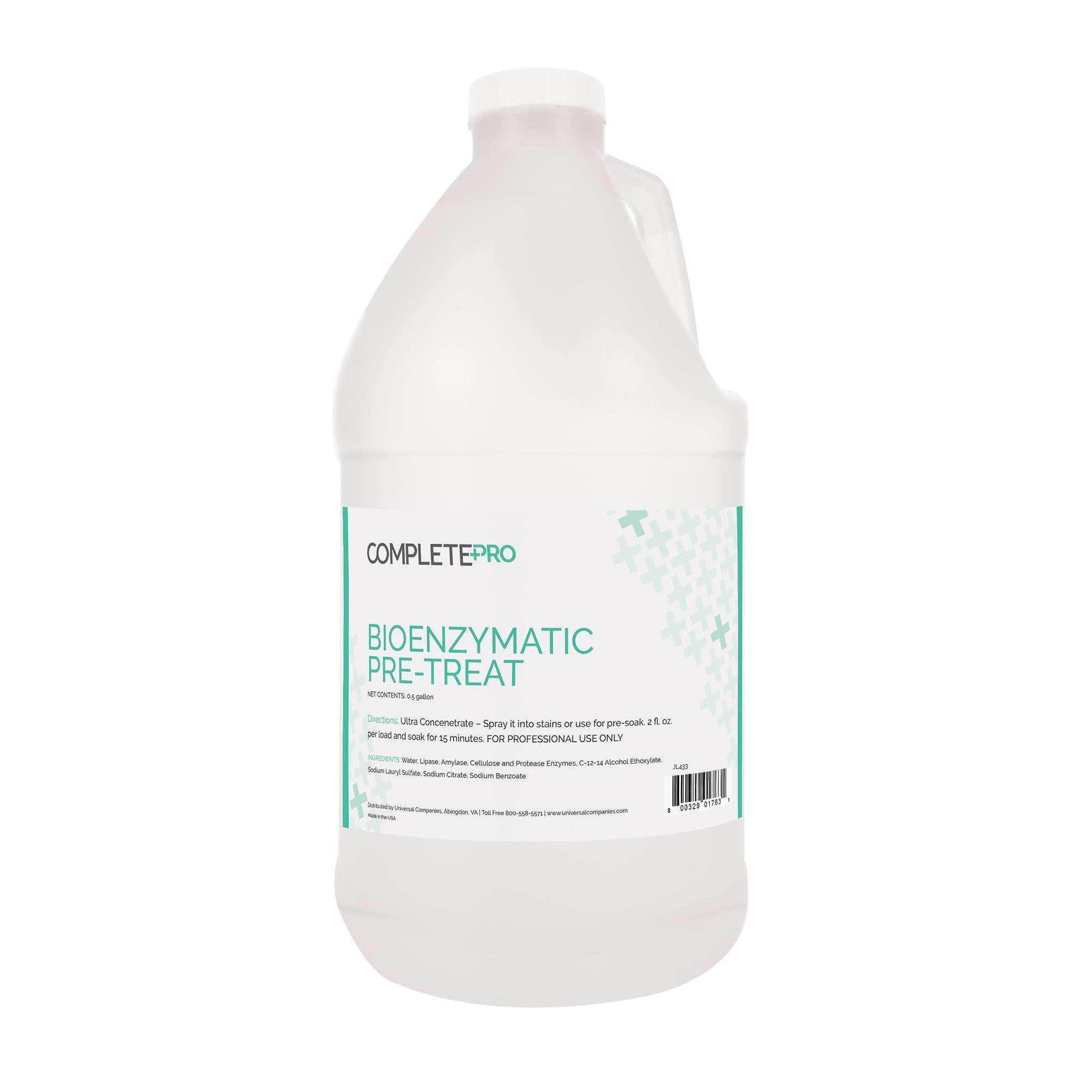 Complete Pro Bioenzymatic Pre-Treatment Stain Remover for Laundry - Powerful Enzyme Formula for Tough Stains on Clothes, Fabrics & Upholstery - Ideal for Home, Gym & Sports Gear Cleaning