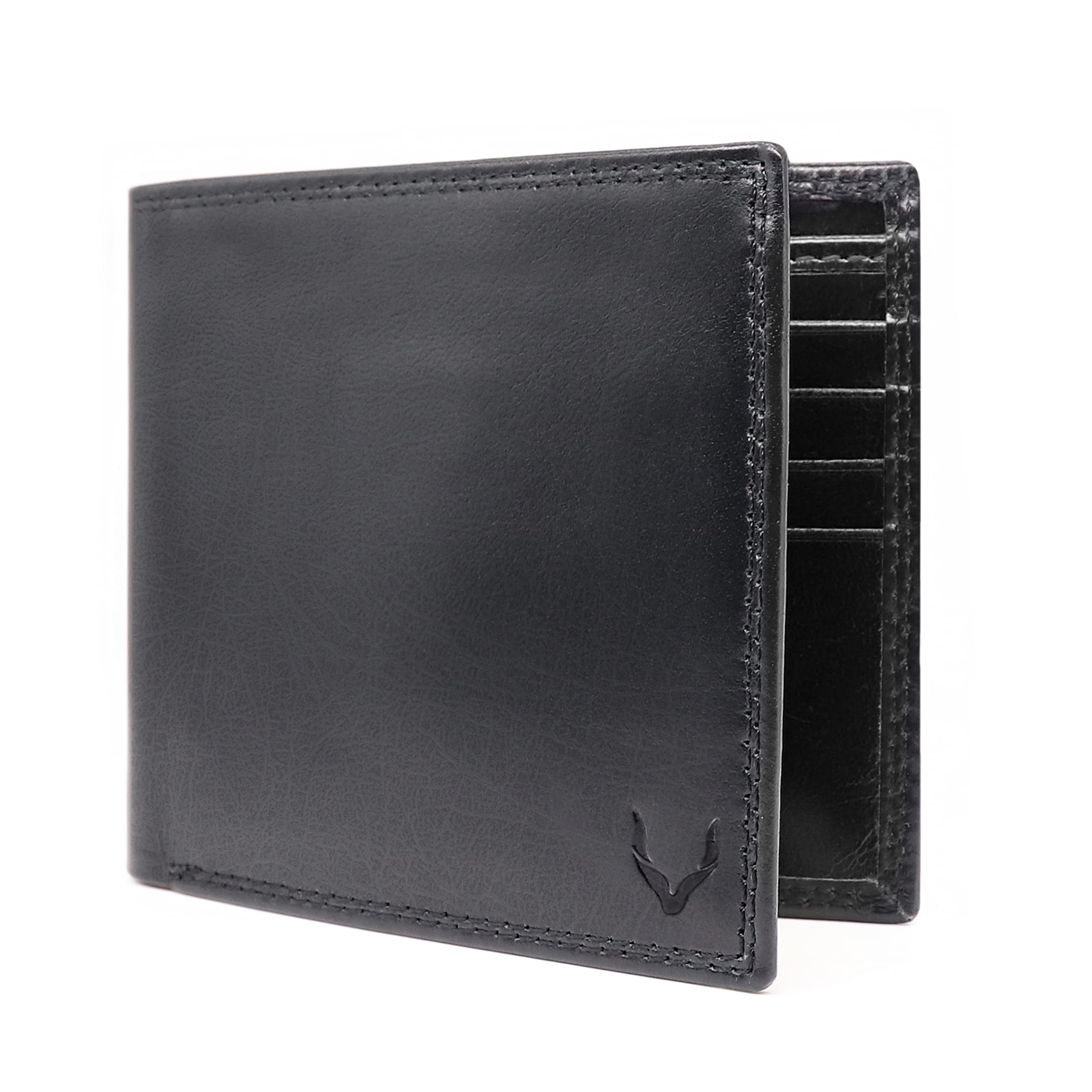 PELLE TORO Minimalist Slim Mens Wallet - Genuine Leather RFID Blocking Card Holder with 10 Slots & Cash Pocket - Perfect for Everyday Carry, Travel & Business (Black)