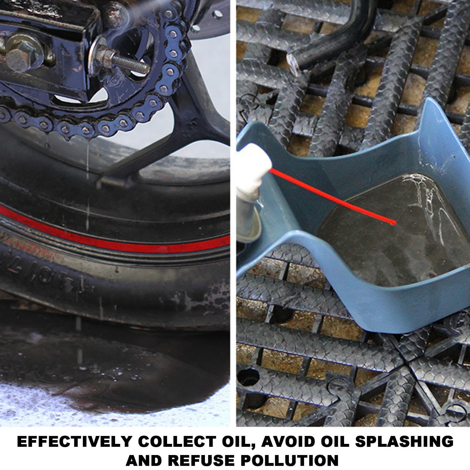Motorcycle Chain Oil Storage Tool Box - Splash-Proof Chain Cleaning Kit with Anti-Spray Design | Essential Motorcycle Maintenance Accessory for Chain Lubrication & Cleaning | Perfect for Garage, Roadside & DIY Motorcycle Care