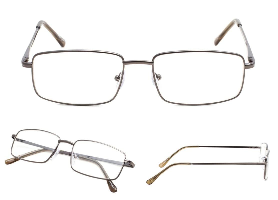 Premium LUR Reading Glasses 3-Pack - Durable Metal Frame Readers for Men & Women - Perfect for Reading, Office Work, and Computer Use