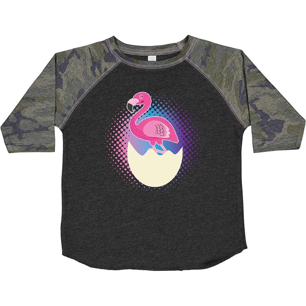 Inktastic Easter Toddler T-Shirt for Girls - Cute Flamingo Egg Hatching Design - Perfect for Easter Outfits, Spring Photos & Holiday Celebrations