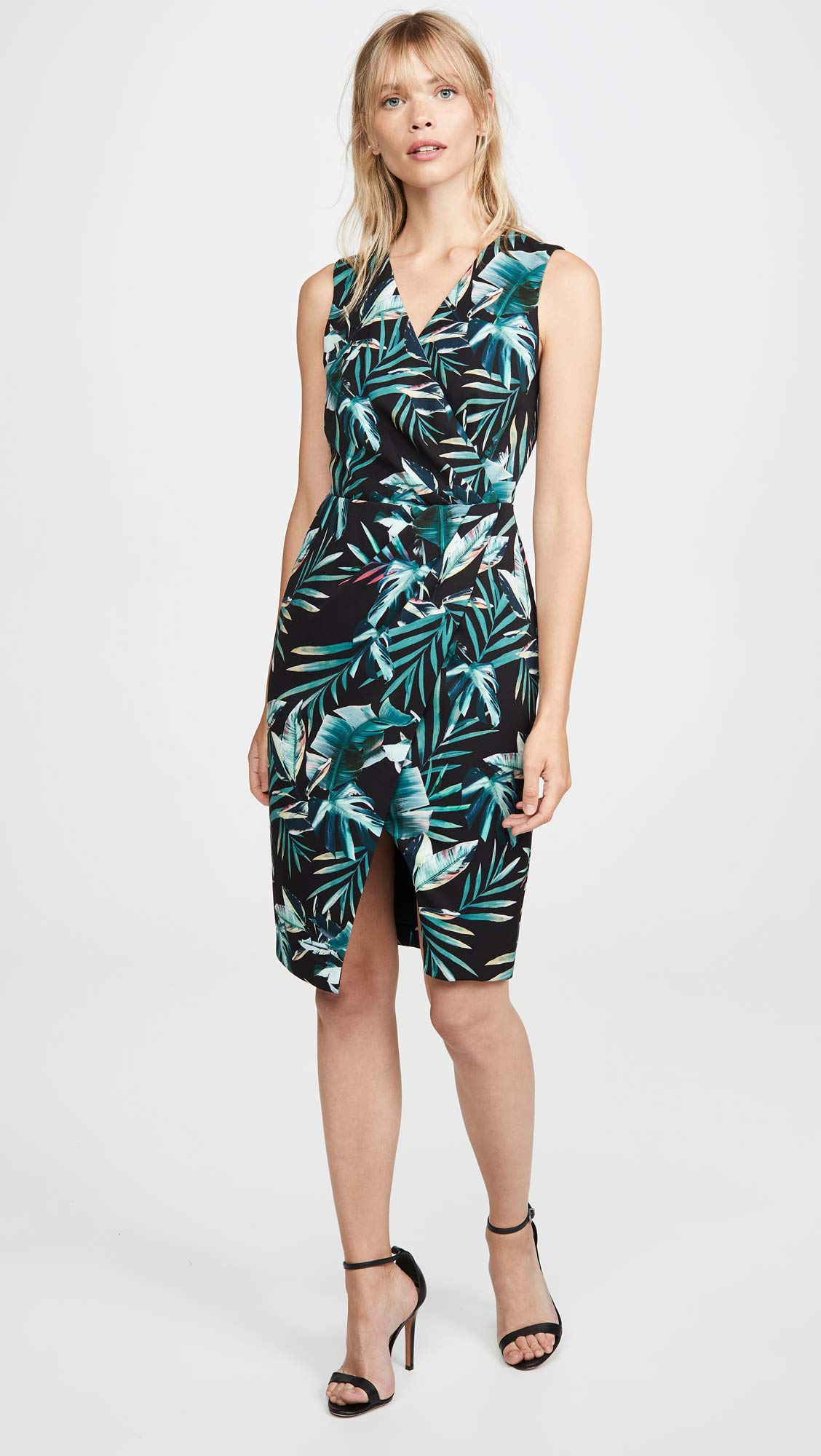 Black Halo Women's Nora Sheath Dress - Elegant Cocktail Party Gown in Midnight Tropic Blue, Size 6 | Perfect for Evening Events, Weddings & Formal Occasions