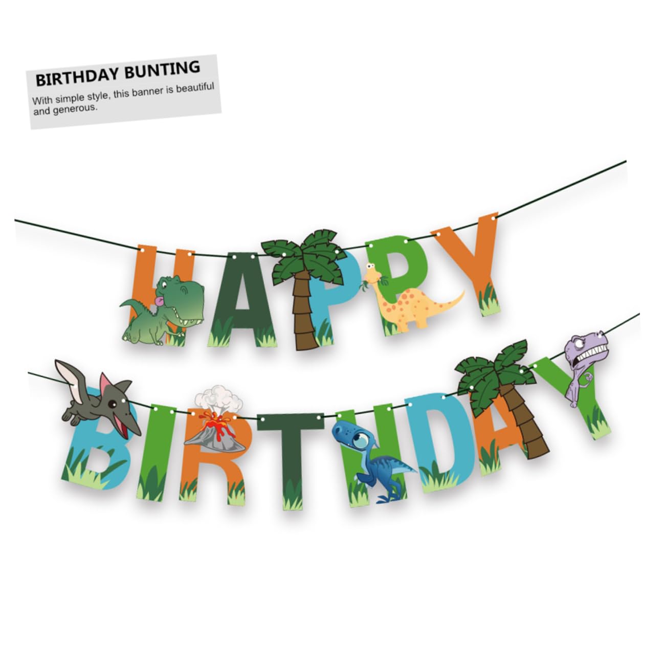 Dinosaur Birthday Party Decorations - CIYODO Dinosaur Banner & Invitation Set for Boys Birthday Party Supplies | Perfect for Dino-Themed Parties, Classroom Decor, and Kids Room Decorations