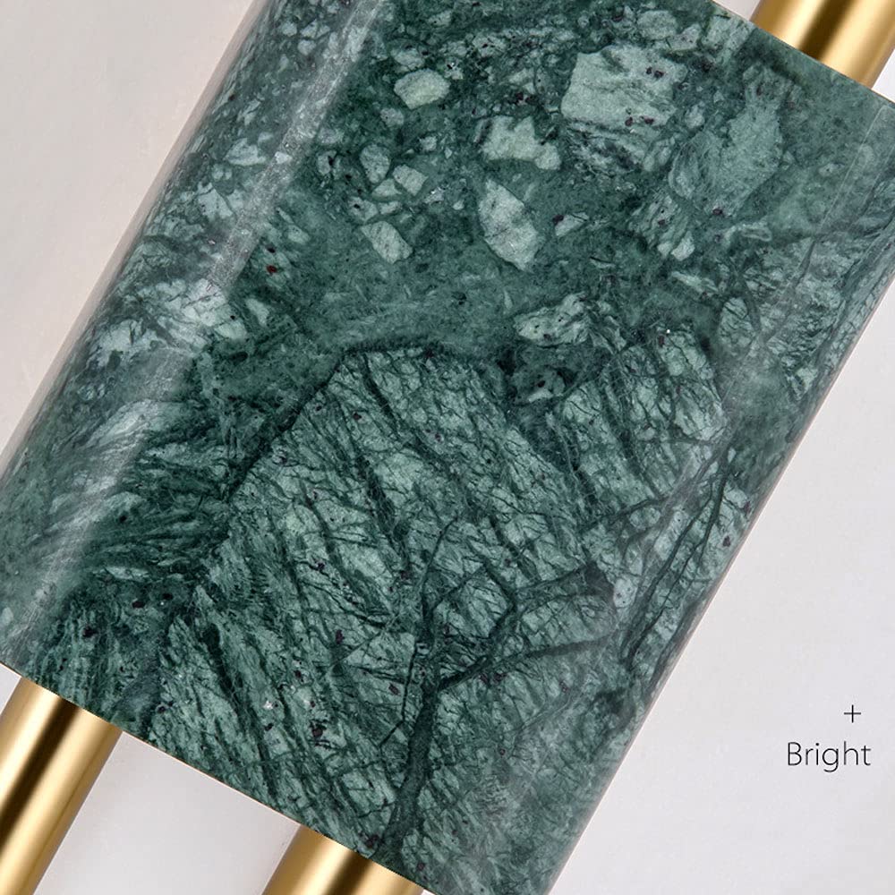 Nordic Style LED Modern Wall Light Fixture with Marble Lampshade - Green/White Wall Lamp for Living Room, Bedroom & Hallway - Decorative Wall Mounted Sconces for Ambient Lighting & Home Decor
