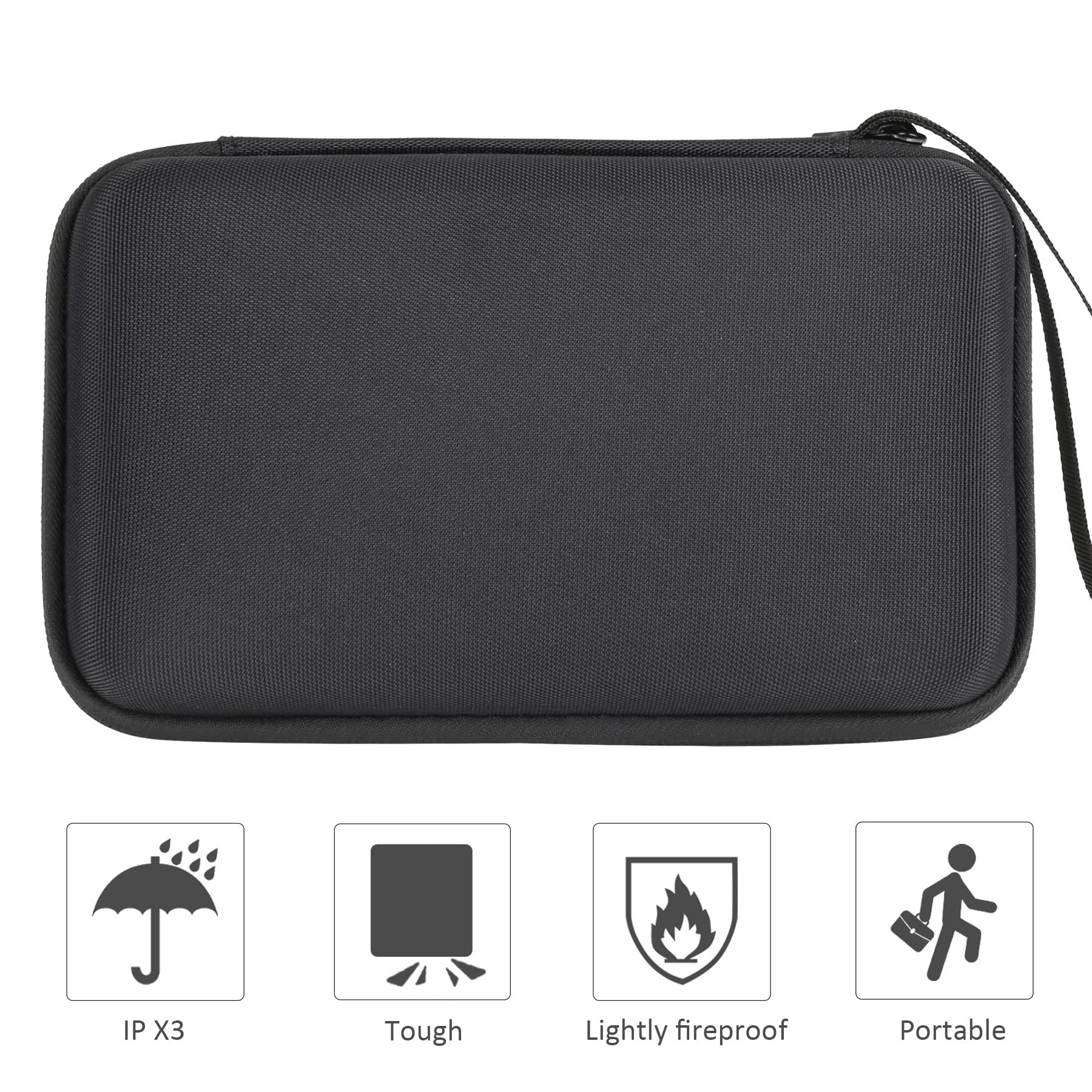CO2CREA Durable Hard Case for VTech KidiBuzz 3 & KidiBuzz G2 - Shockproof Protective Cover for Kids Smart Device with KidiConnect (Black & Gray) - Perfect for School, Travel & Outdoor Activities