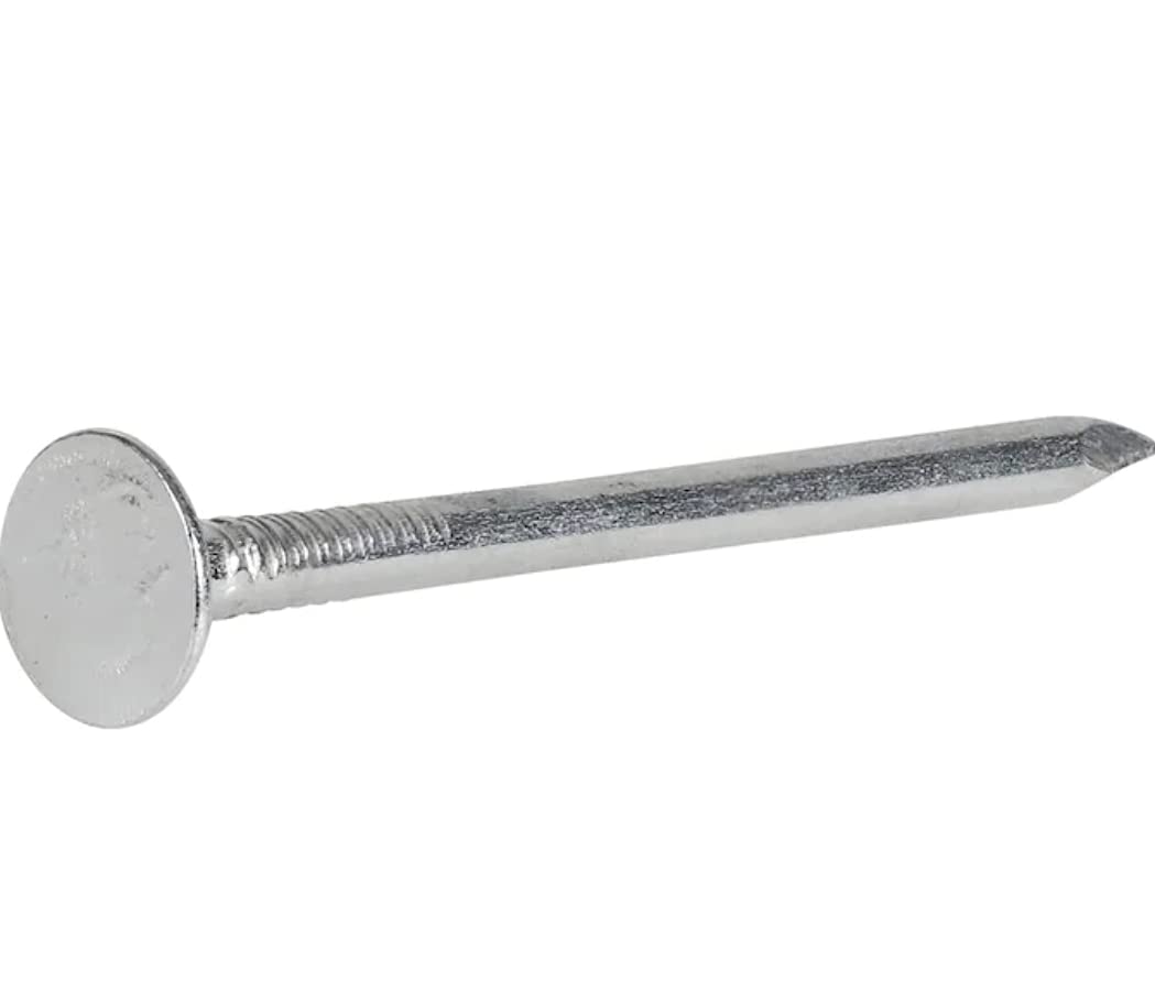 2-Inch Electro-Galvanized Roofing Nails - 5lb Box for Roofing Projects, Shingle Installation & Construction Work