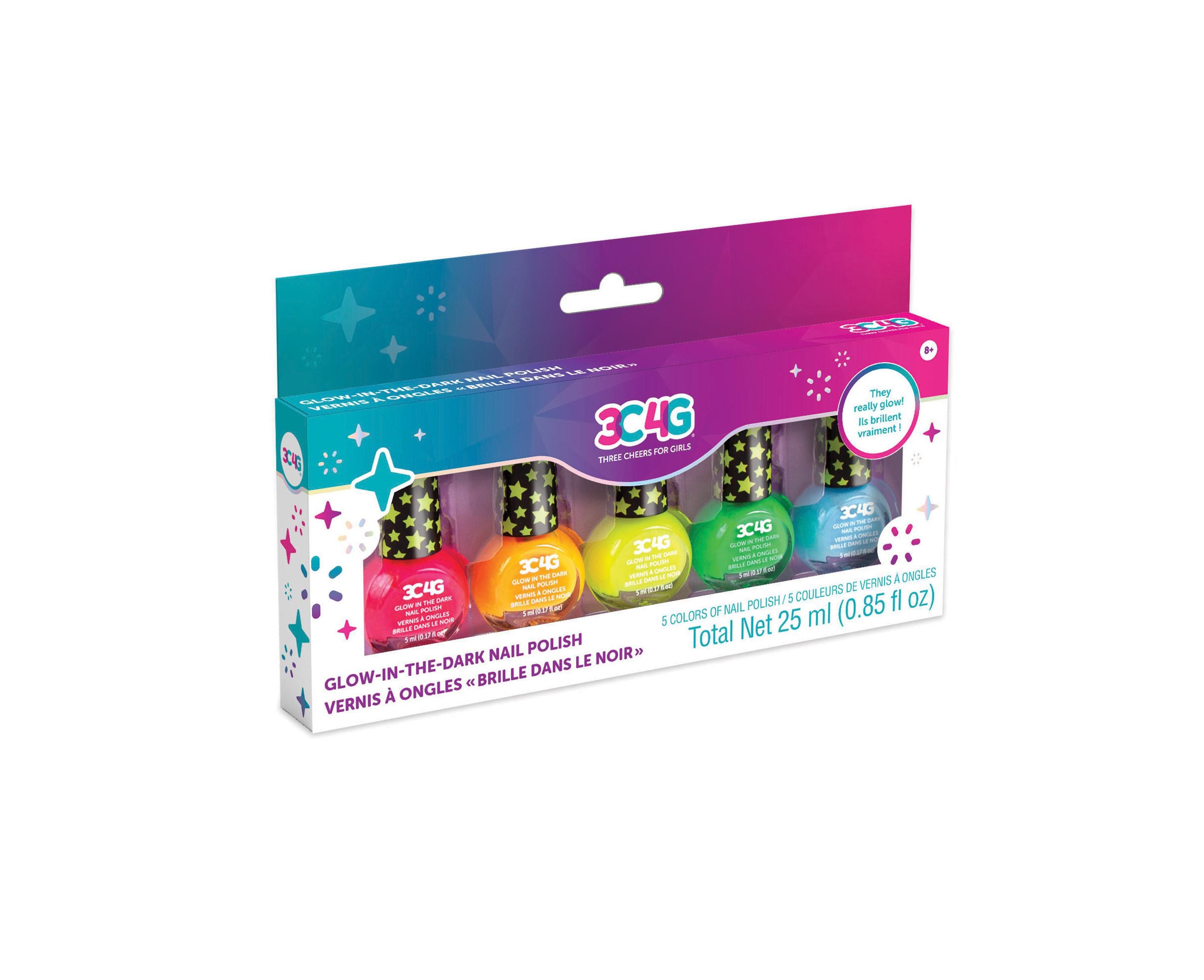 Glow in the Dark Nail Polish Set for Kids - 6 Vibrant Neon Colors, Non-Toxic & Long Lasting - Perfect for Sleepovers, Parties & Halloween Nail Art