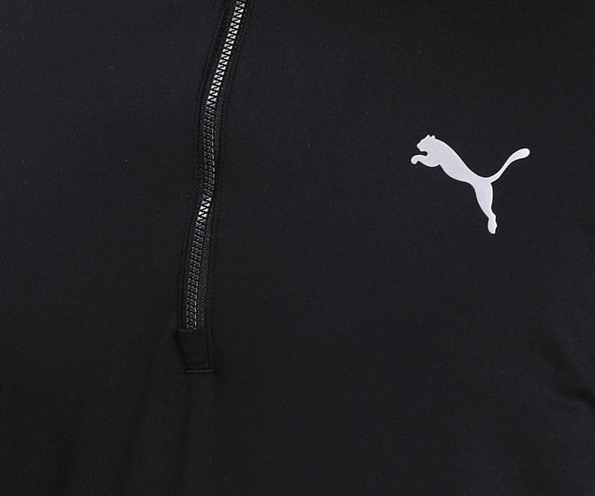 PUMA Men's Run Favourite 1/4 Zip Running Shirt - Lightweight Performance Track Top for Jogging & Gym Workouts - Black Athletic Wear for Fitness Training & Outdoor Sports