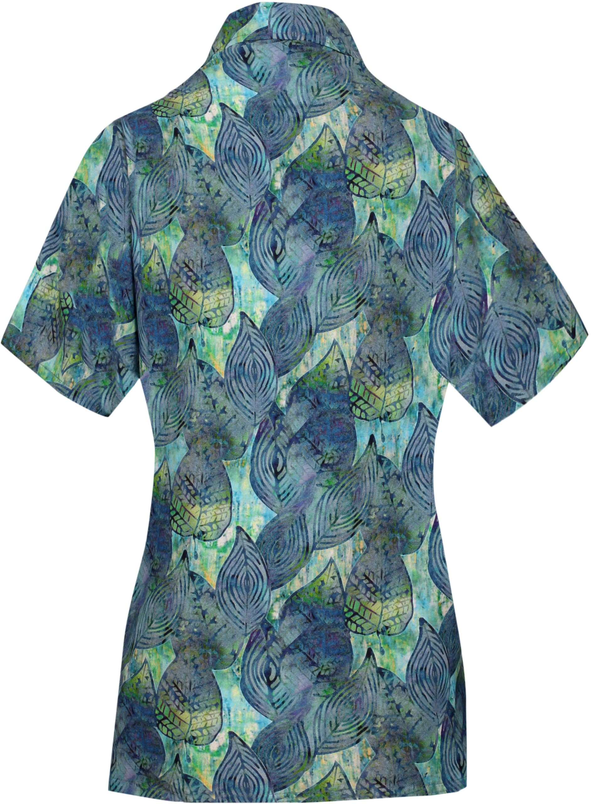 Happy Bay Women's Short Sleeve Hawaiian Shirt - Floral Print Beach Blouse for Summer Vacation, Pool Party & Tropical Getaway