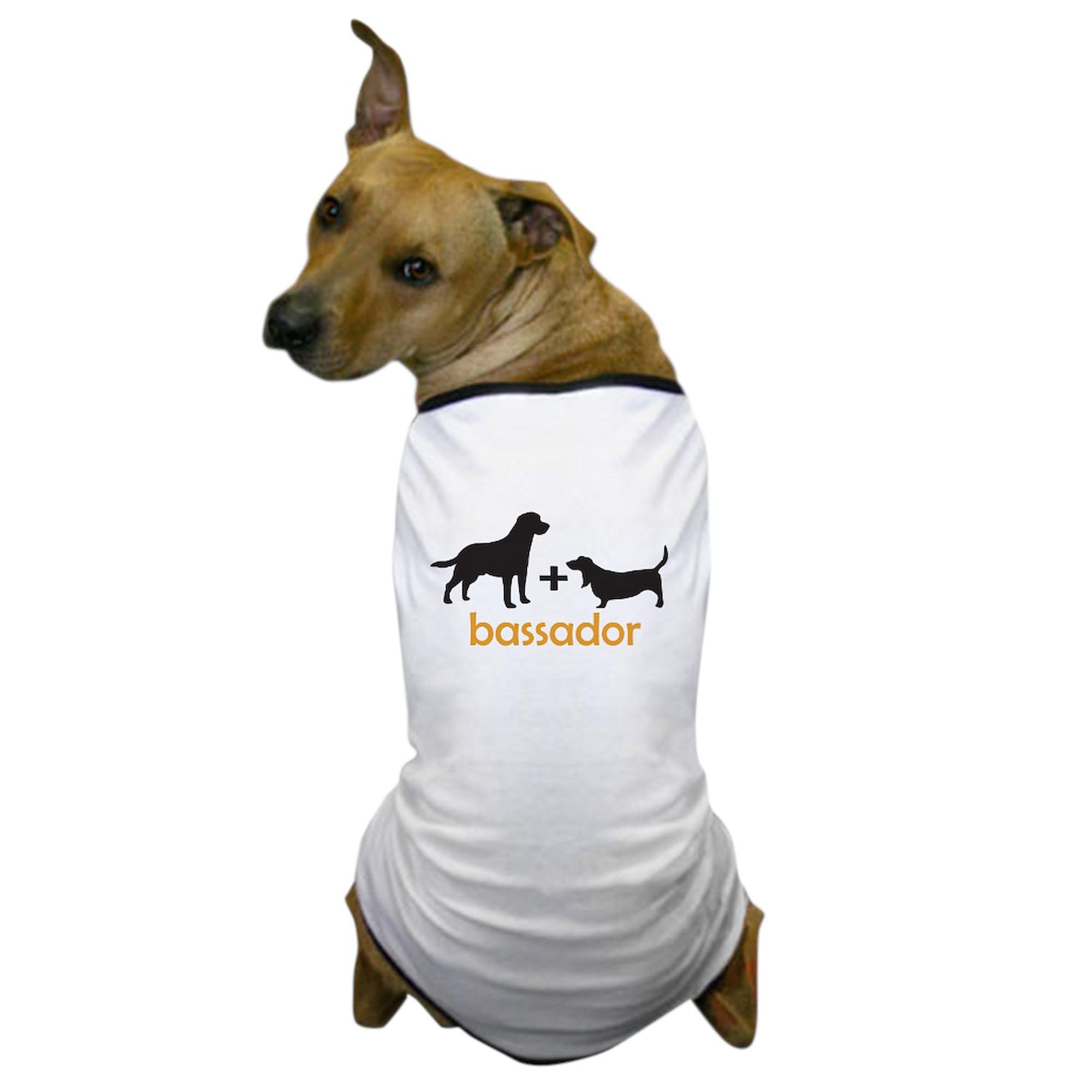 Bassador Dog T-Shirt | Funny Pet Clothing & Costume for Basset Hound Mix Dogs | Perfect for Dog Lovers, Pet Parties & Halloween Costumes