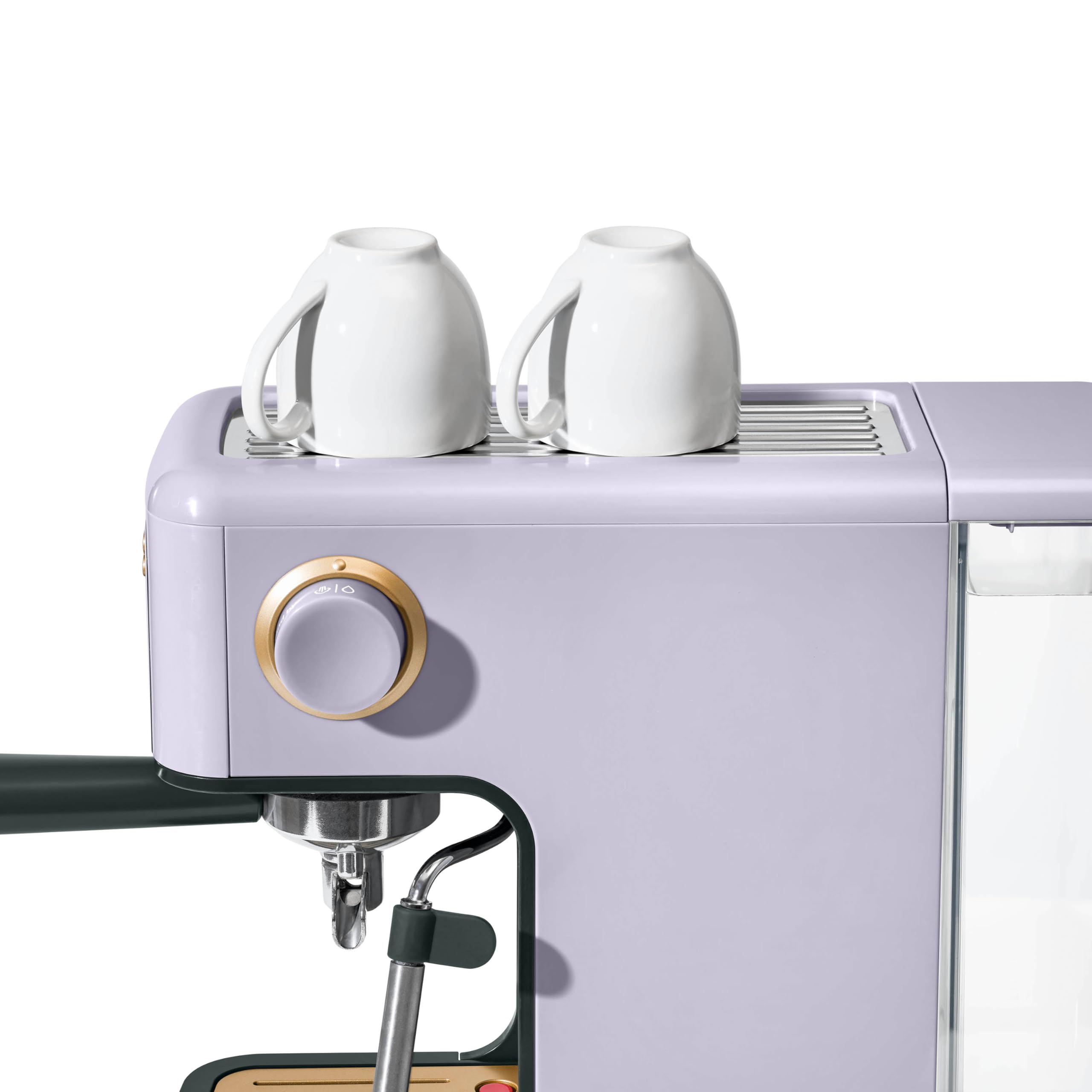 Drew Barrymore 20-Bar Pressure Espresso Machine - Slim & Sleek Lavender Finish for Home Baristas | Perfect for Small Kitchens, Office Coffee Breaks & Gift Giving