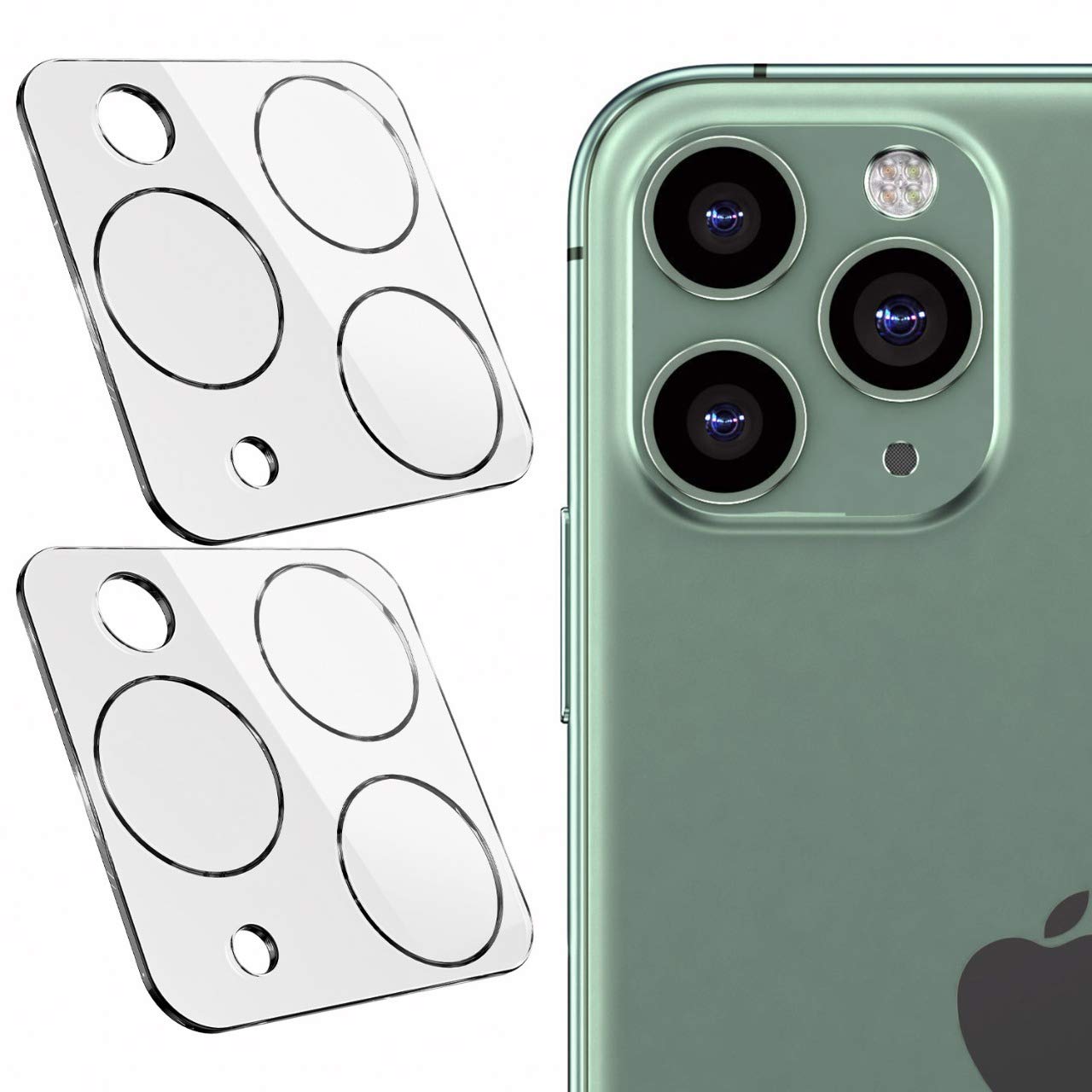 Solteria iPhone 11 Camera Protector 2 Pack - 9H Hardness Tempered Glass Lens Cover for iPhone 11/Pro/Pro Max - Shatterproof & Scratch-Resistant Back Camera Protection - Perfect for Outdoor Adventures & Daily Use