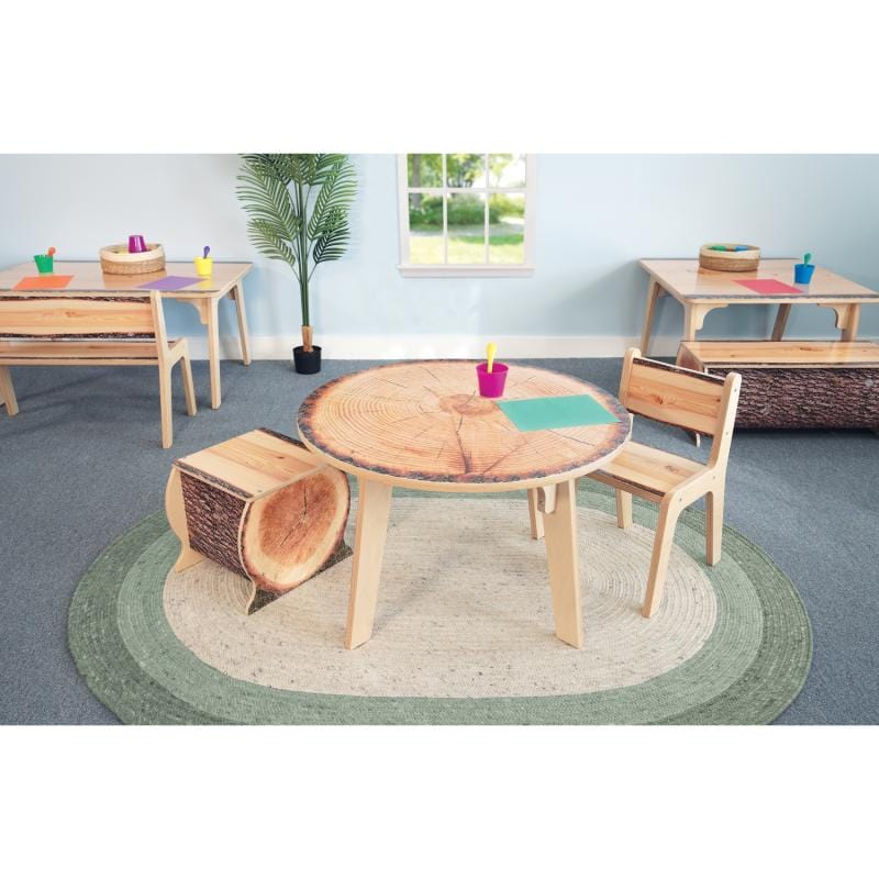 Natural Live Edge Wood Bench - 14