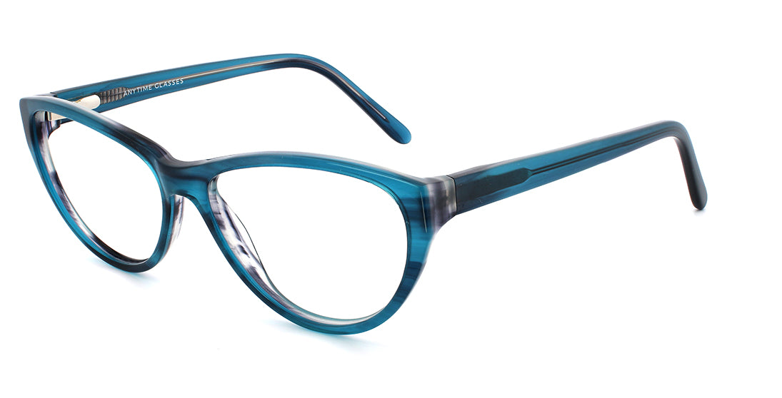 Stylish Striped Cat Eye Prescription Glasses for Women - Trendy A16254 Frame for Reading & Computer Use