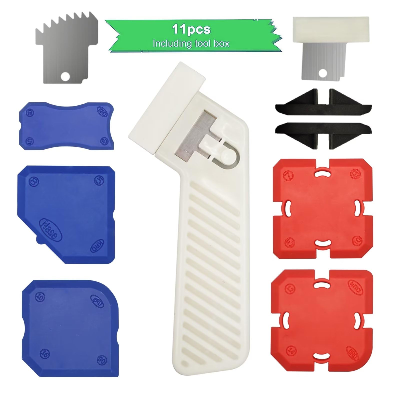 Professional Silicone & Caulk Removal Tool Kit - Sealant Finishing Tools with Scraper & Guide for Perfect Caulking - Ideal for Bathroom, Kitchen & Home Renovation Projects