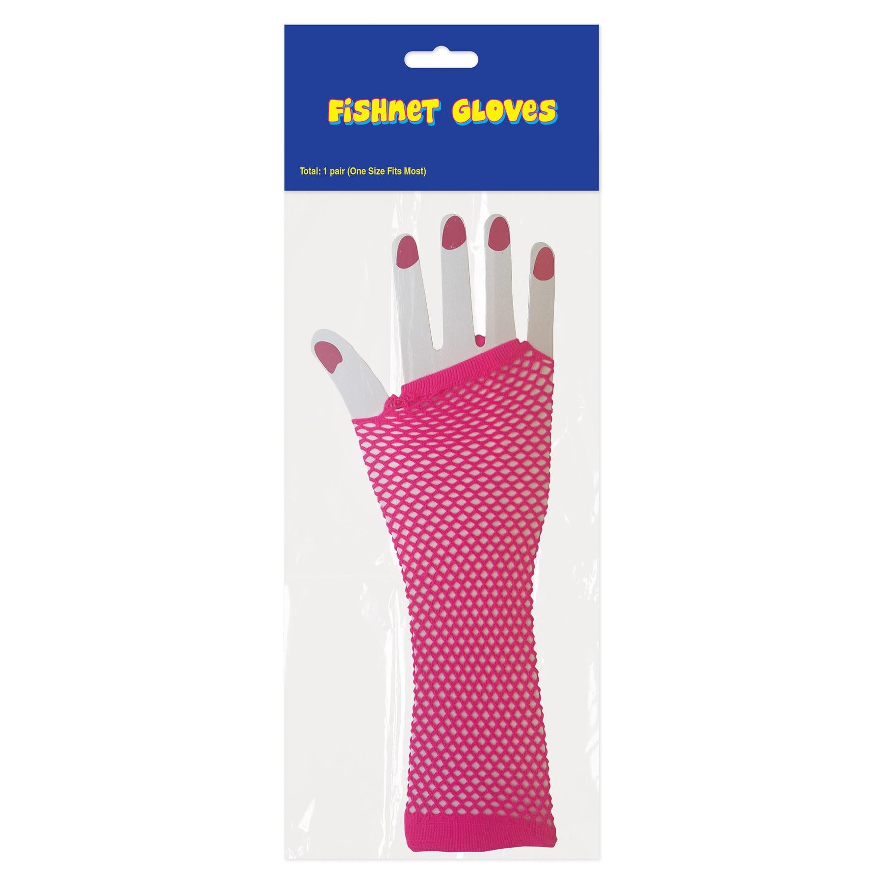12 Pair Beistle Fishnet Gloves for Women - Stretchable Halloween Costume Accessories for Cosplay, Dance, and Party Outfits