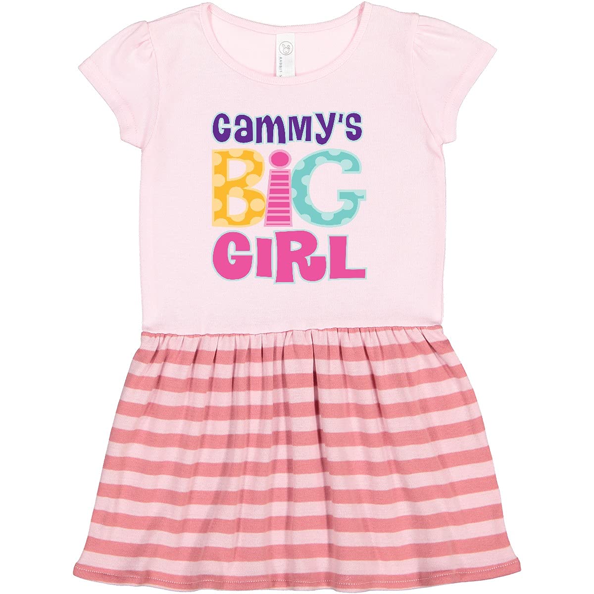 Inktastic Gammy's Big Girl Toddler Dress - Cute & Comfortable Cotton Dress for Baby Girls, Perfect for Playdates, Parties & Family Photos