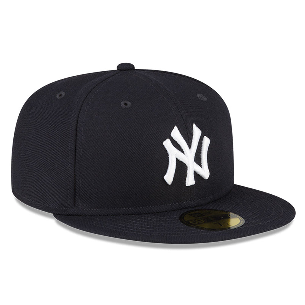 New Era 59Fifty Authentic MLB New York Yankees Baseball Cap - Navy Blue Fitted Hat for Men & Women - Perfect for Games, Streetwear & Sports Fan Fashion