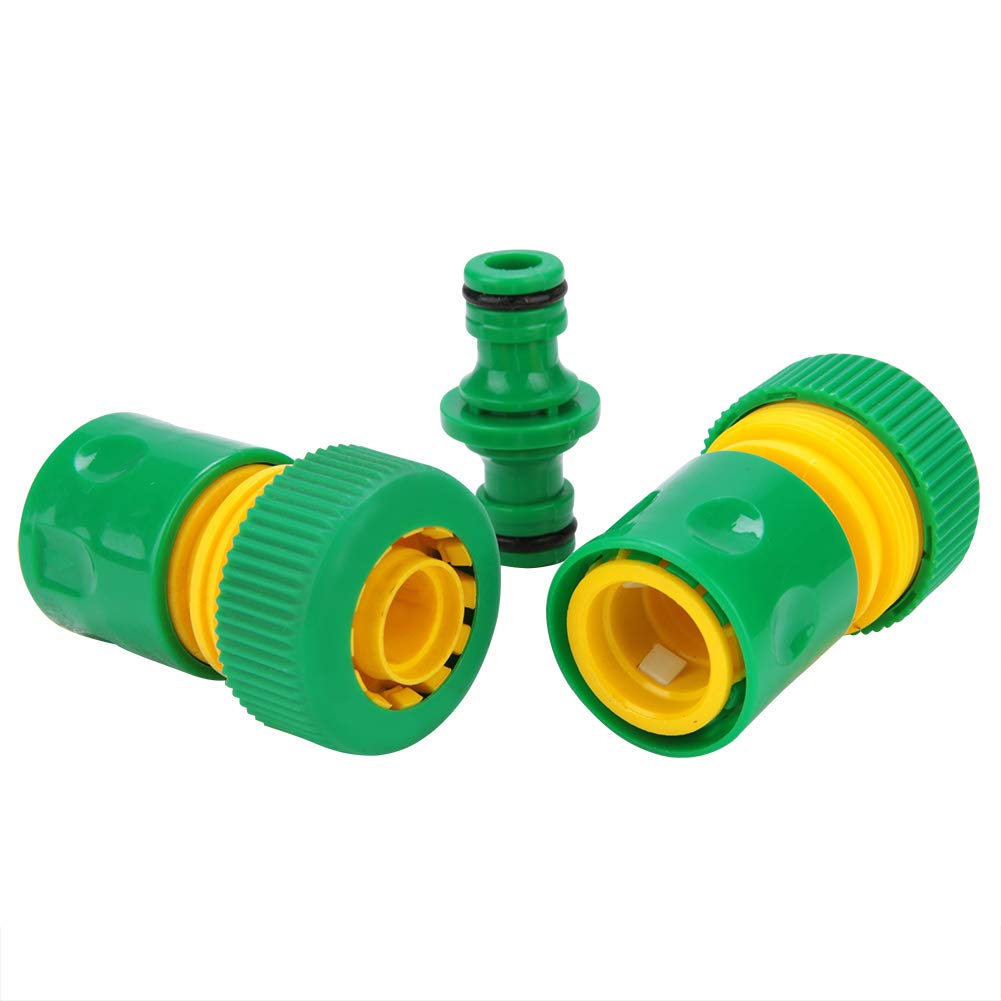 HURRISE Quick Connector 3-Piece Set - Universal Water Hose Connector Kit for Garden Irrigation, Car Washing, Balcony Plant Watering | Durable Leak-Proof Joint Tool for Outdoor & Indoor Watering Systems