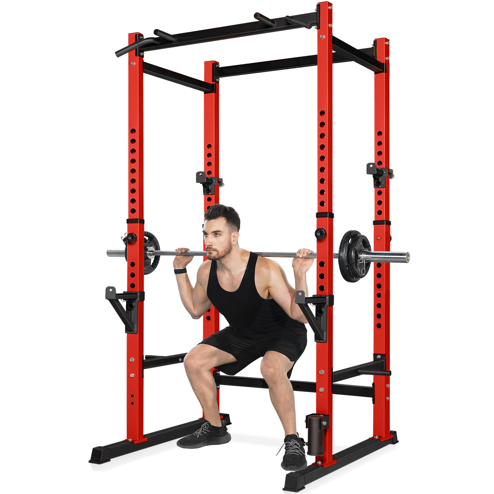 Bongkim Power Rack - Adjustable Squat Stand Cage for Home Gym, 660lb Weight Capacity Strength Training Equipment | Perfect for Squats, Bench Press & Deadlifts in Home Workouts