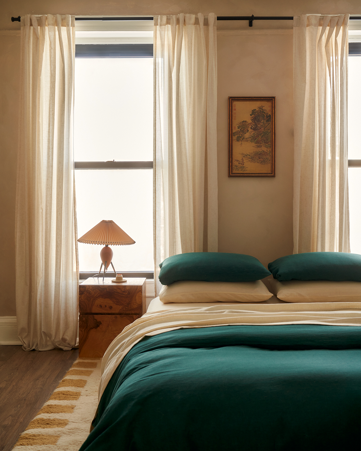 100% French Flax Linen Flat Sheet - Premium Soft & Breathable Bedding for Luxury Hotels & Home Use
