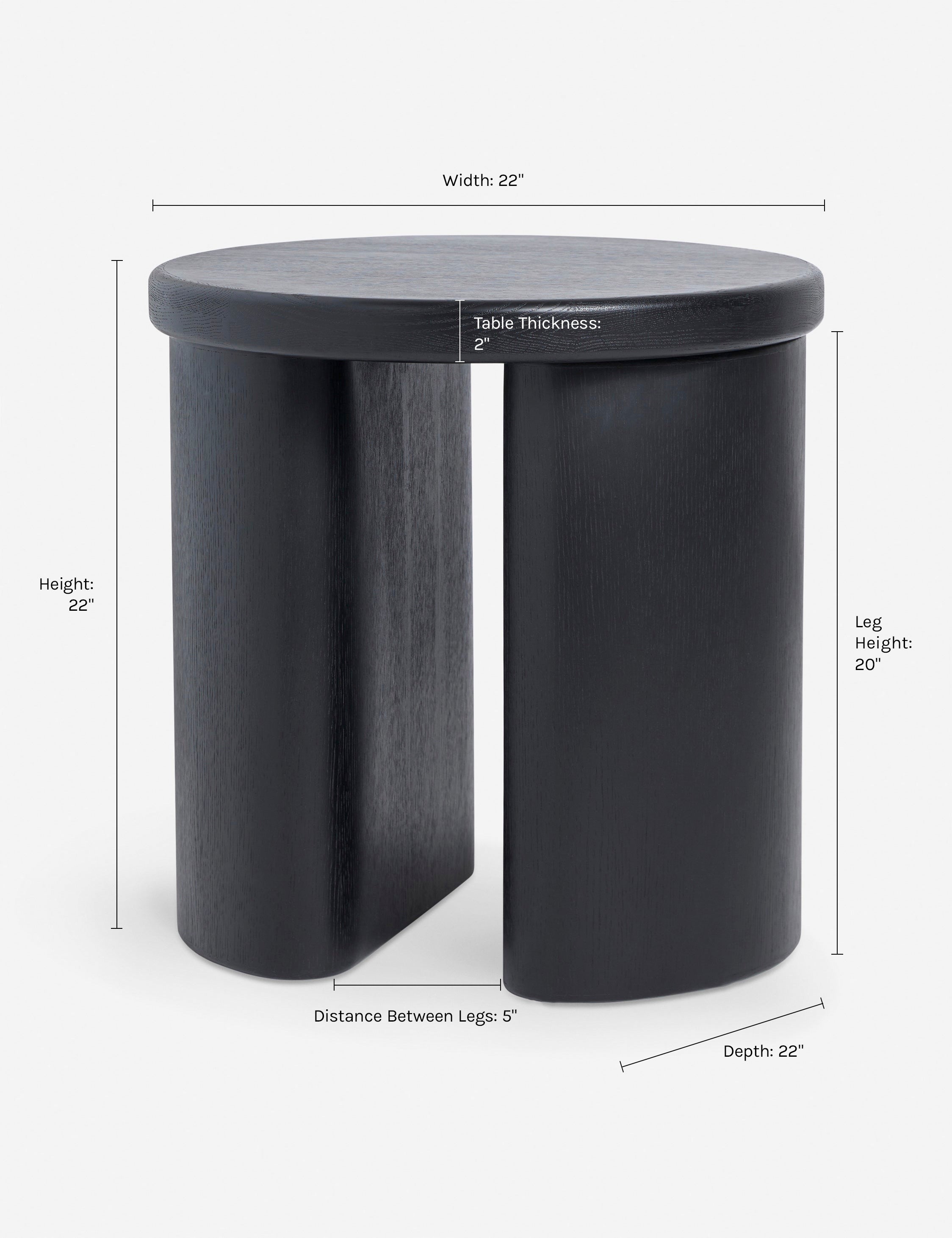 Round Side Table by Olga - Modern Accent Table for Living Room, Bedroom, or Office - Perfect for Coffee, Books, and Decor