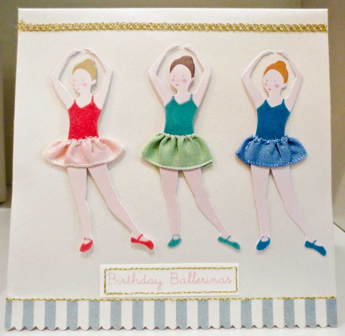 Elegant Birthday Greeting Card with Ballerina Design - Perfect for Dancers, Ballerinas & Birthday Celebrations