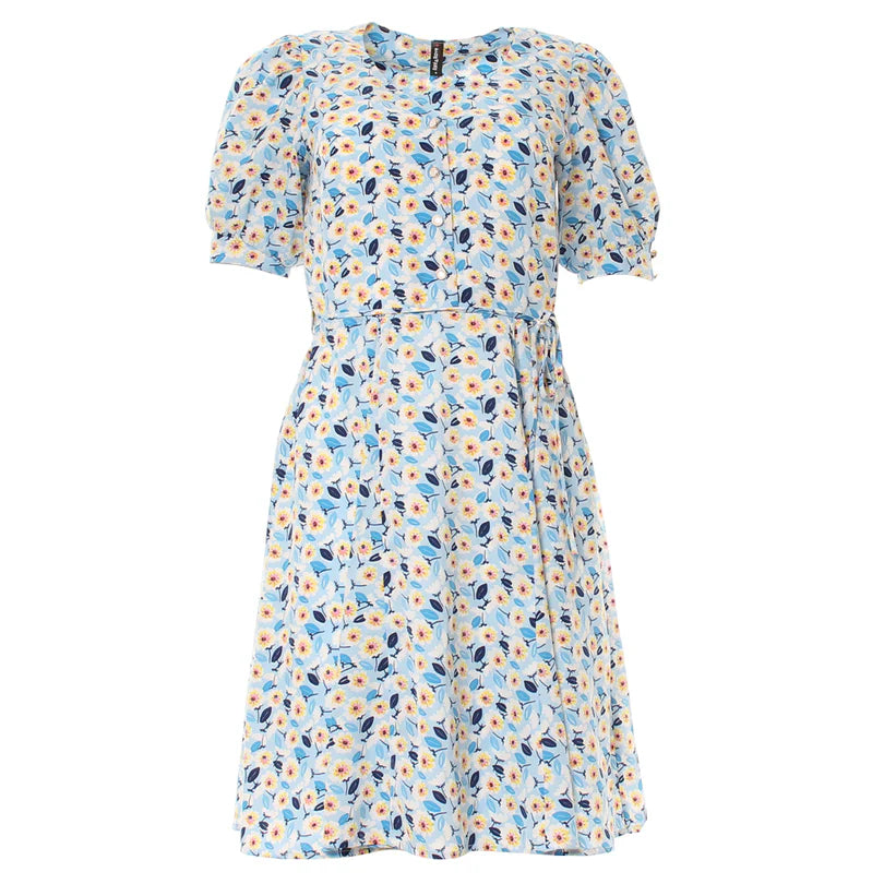 Gemma Dress in Blue - Elegant Flowy Midi Dress for Women | Perfect for Weddings, Parties & Summer Outfits