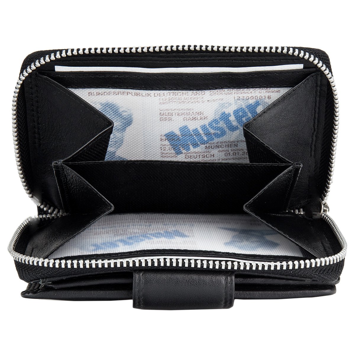 Premium Spongy Leather Wallet for Men - Slim & Durable RFID Blocking Bifold Wallet (9.5cm/3.74inch) - Black - Perfect for Everyday Carry, Travel & Business