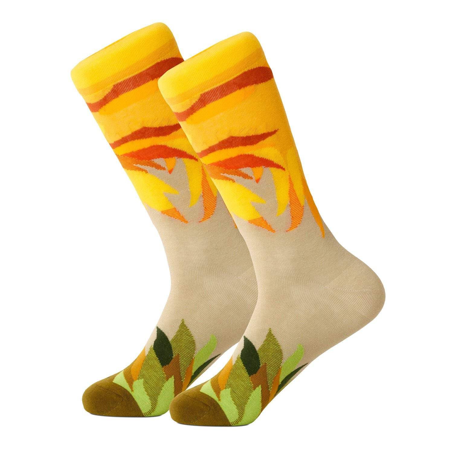 Beau Ties Ltd. of Vermont Leaf Print Women's Ankle Socks - Comfortable & Stylish Casual Socks for Everyday Wear, Work, and Outdoor Activities