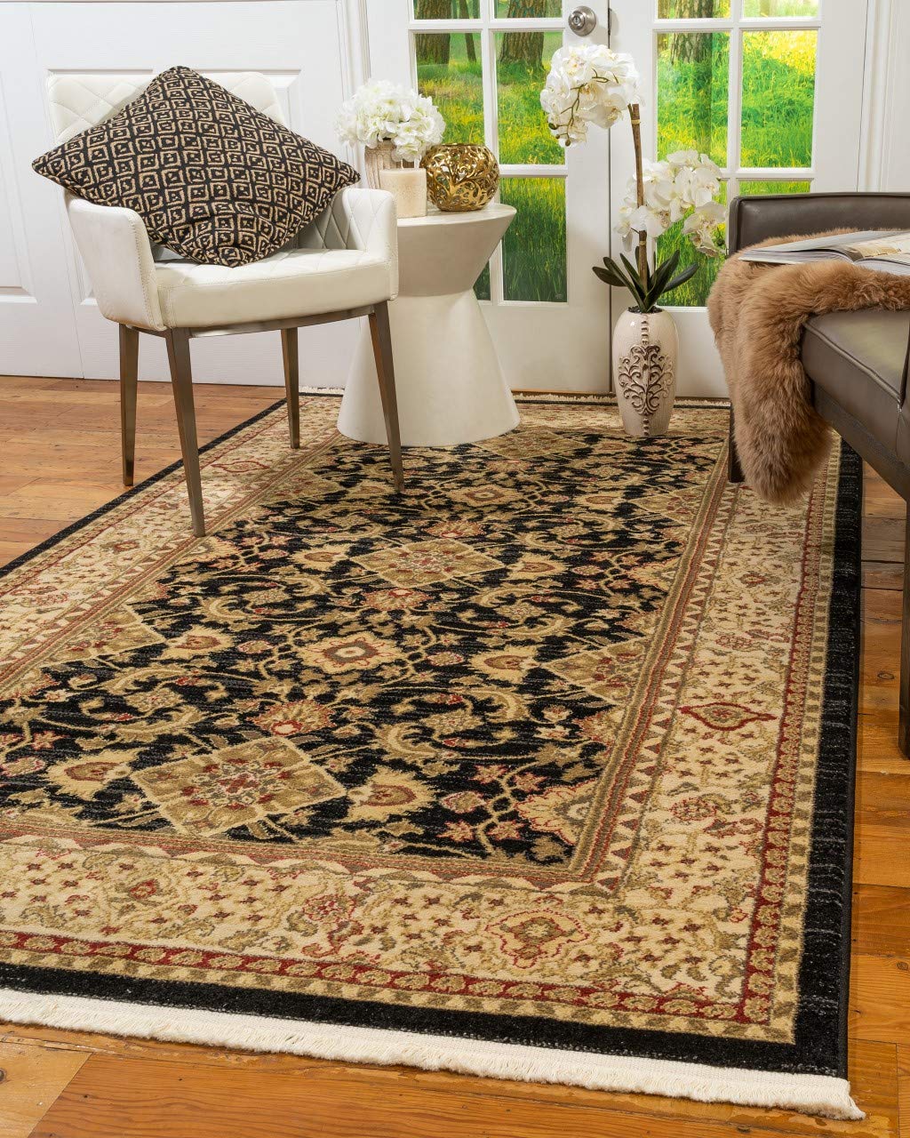 Vintage Oriental Area Rugs - Traditional Polypropylene Luxury Rug for Living Room, Bedroom, Entryway - Home Decor, Farmhouse & Bermuda Style - 6' x 9' - Perfect for Cozy Living Spaces & Boho Chic Interiors
