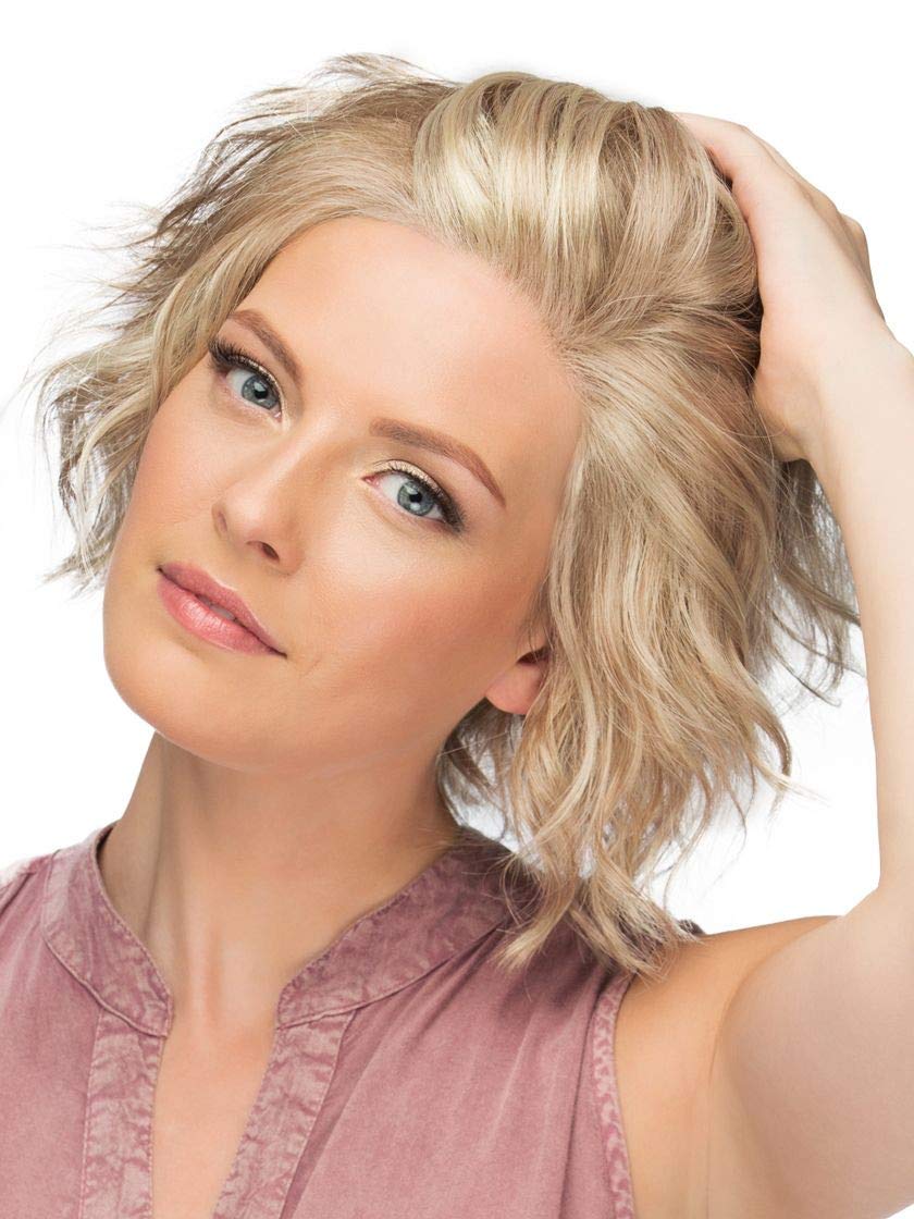 Wynter Wig by Estetica - Caramel Kiss Human Hair Wig Bundle with Christy's Wigs Q&A Booklet, Travel Size Shampoo, Wig Cap & Wide Tooth Comb (5-Piece Set) | Perfect for Daily Wear, Cosplay & Special Occasions