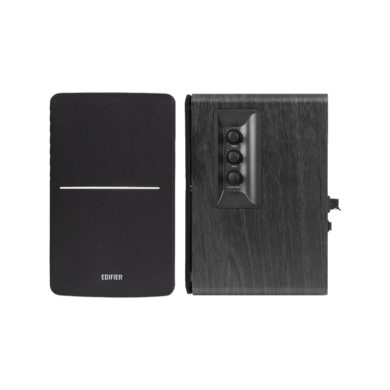 Edifier R1280DBS Black Active Bluetooth Bookshelf Speakers - 42W RMS Power, Wireless Audio, Premium Sound Quality for Home Theater, Gaming & Music Listening