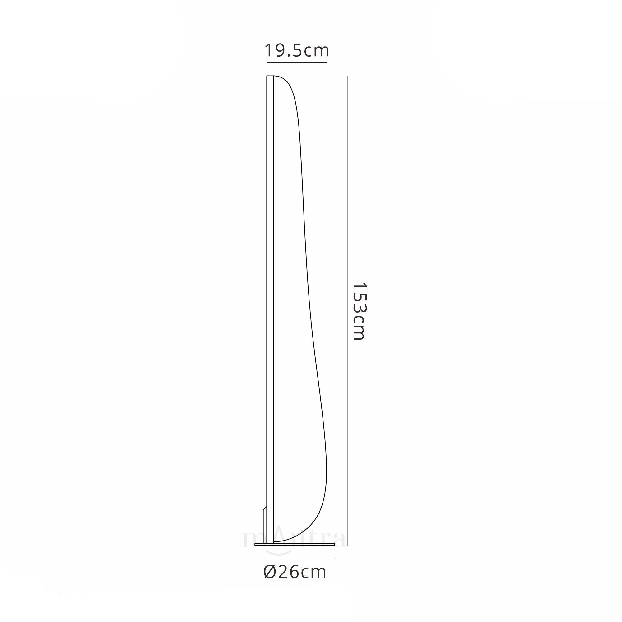 Bianca Modern LED Floor Lamp - Small & Large Size, White Finish for Living Room, Bedroom, or Office Lighting