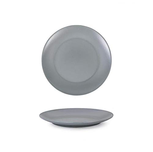 3-Pack Melamine Dinner Plates Set - 8 Inch Durable & Lightweight Dishware for Holiday, Home & Party Use - Stylish Gray Tableware for Indoor & Outdoor Dining
