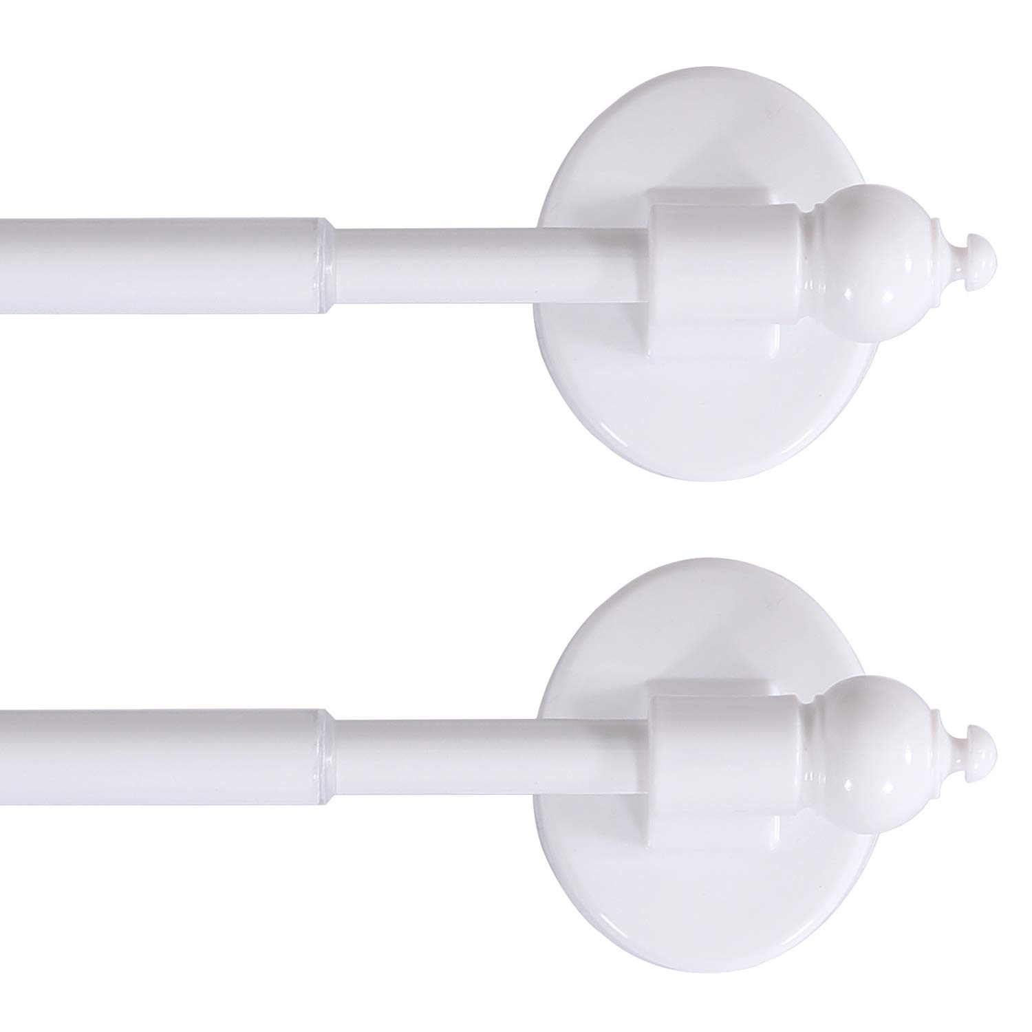 H.VERSAILTEX 2 Pack Magnetic Curtain Rods - Adjustable No-Tool Installation for Windows, Doors & Sidelights (9