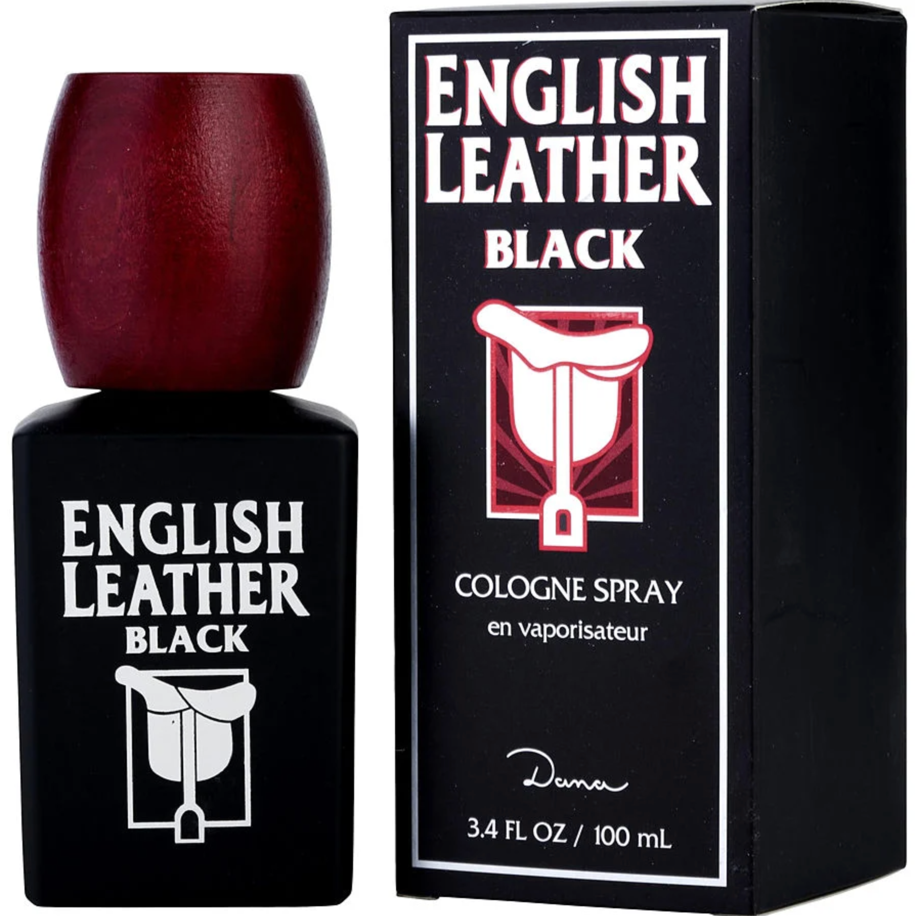 Premium English Leather Black 100ML EDC Spray for Men - Long-Lasting Fragrance for Work, Date Night & Special Occasions