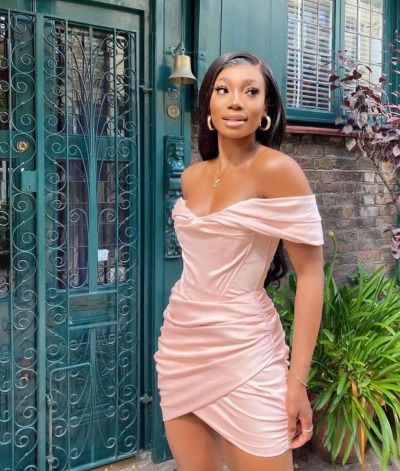 Off The Shoulder Sheath Homecoming Dress Short Cocktail Prom Dresses 2379 - Elegant Party Gown for Formal Events, Dances & Special Occasions