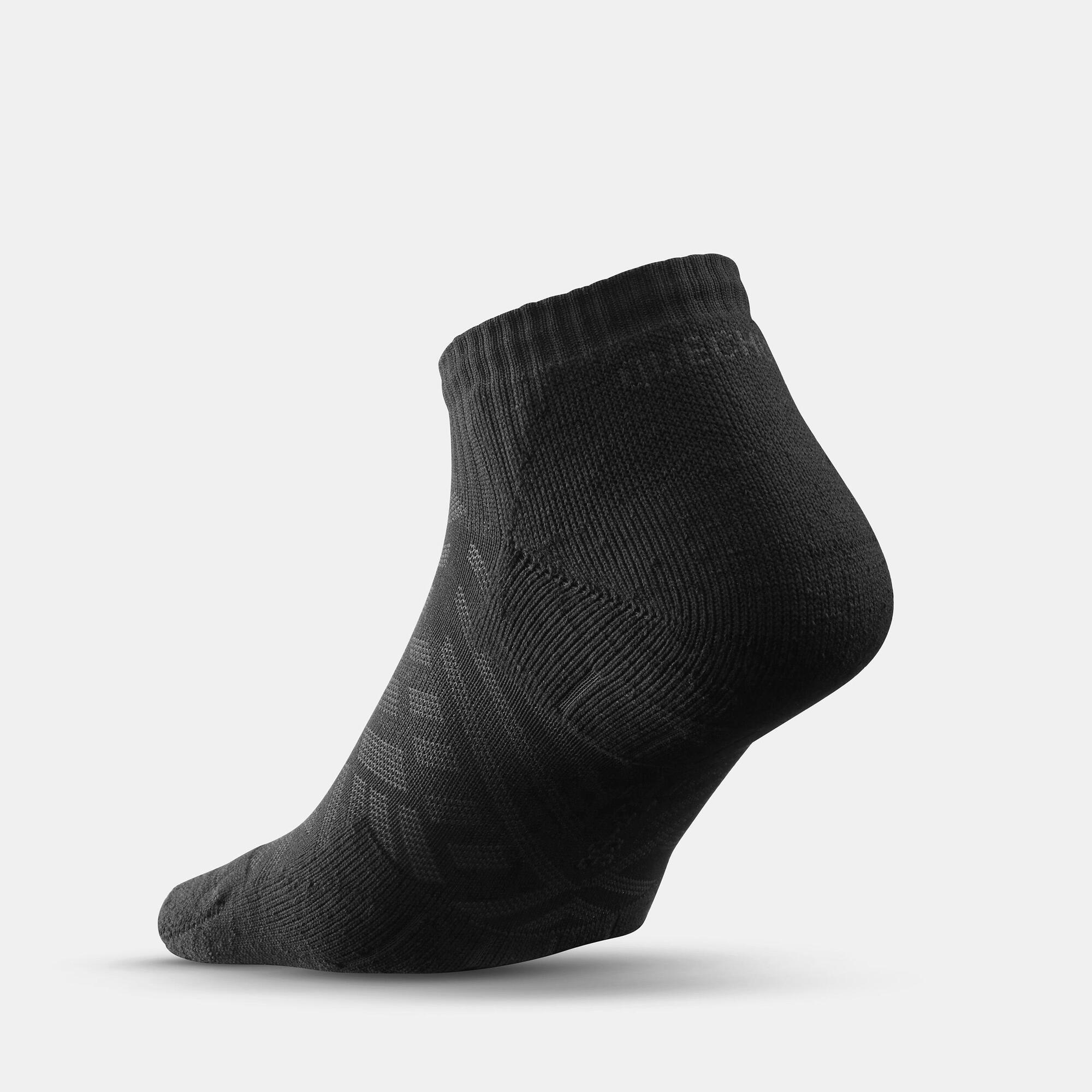 Quechua Hike 100 Low Cut Hiking Socks 2-Pack - Black | Moisture-Wicking & Breathable for Outdoor Adventures & Trail Running
