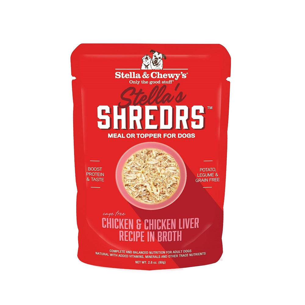 Premium Grain-Free Chicken & Chicken Liver Recipe in Broth Dog Food Pouches - High Protein Wet Dog Food for All Life Stages | Perfect for Travel, Training & Mealtime Toppers