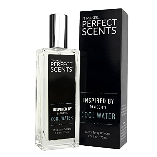 Cool Water for Men Cologne by Perfect Scents - 2.5 Fl Oz Eau de Toilette Spray | Fresh Aquatic Fragrance for Daily Wear, Office & Date Nights